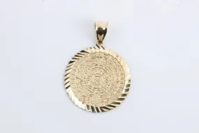 10k Yellow Gold Aztec Medallion Pendant (2.92g.)