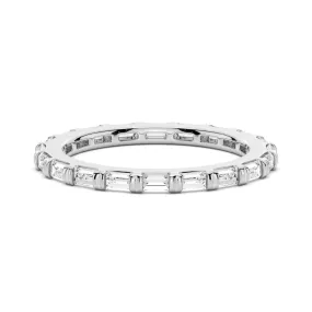 1.2 CT. Slim Baguette Moissanite Stackable Band