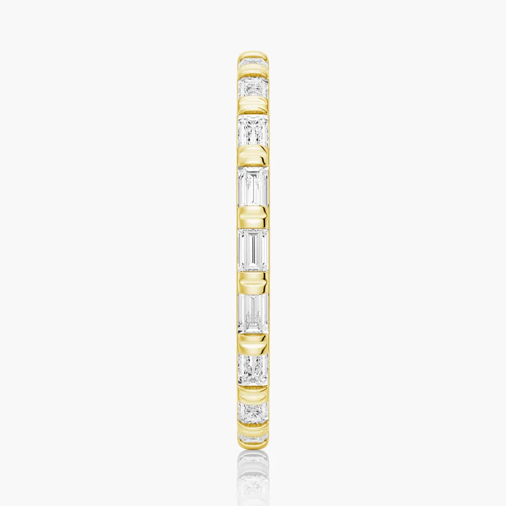 1.2 CT. Slim Baguette Moissanite Stackable Band