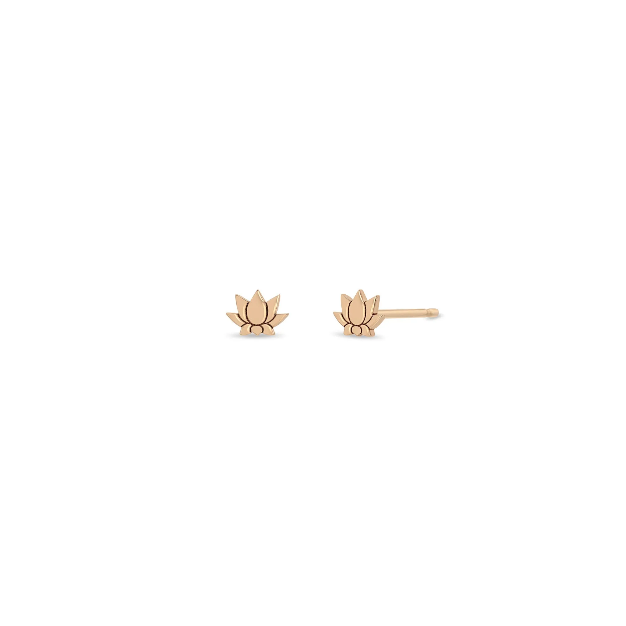 14k Itty Bitty Lotus Stud