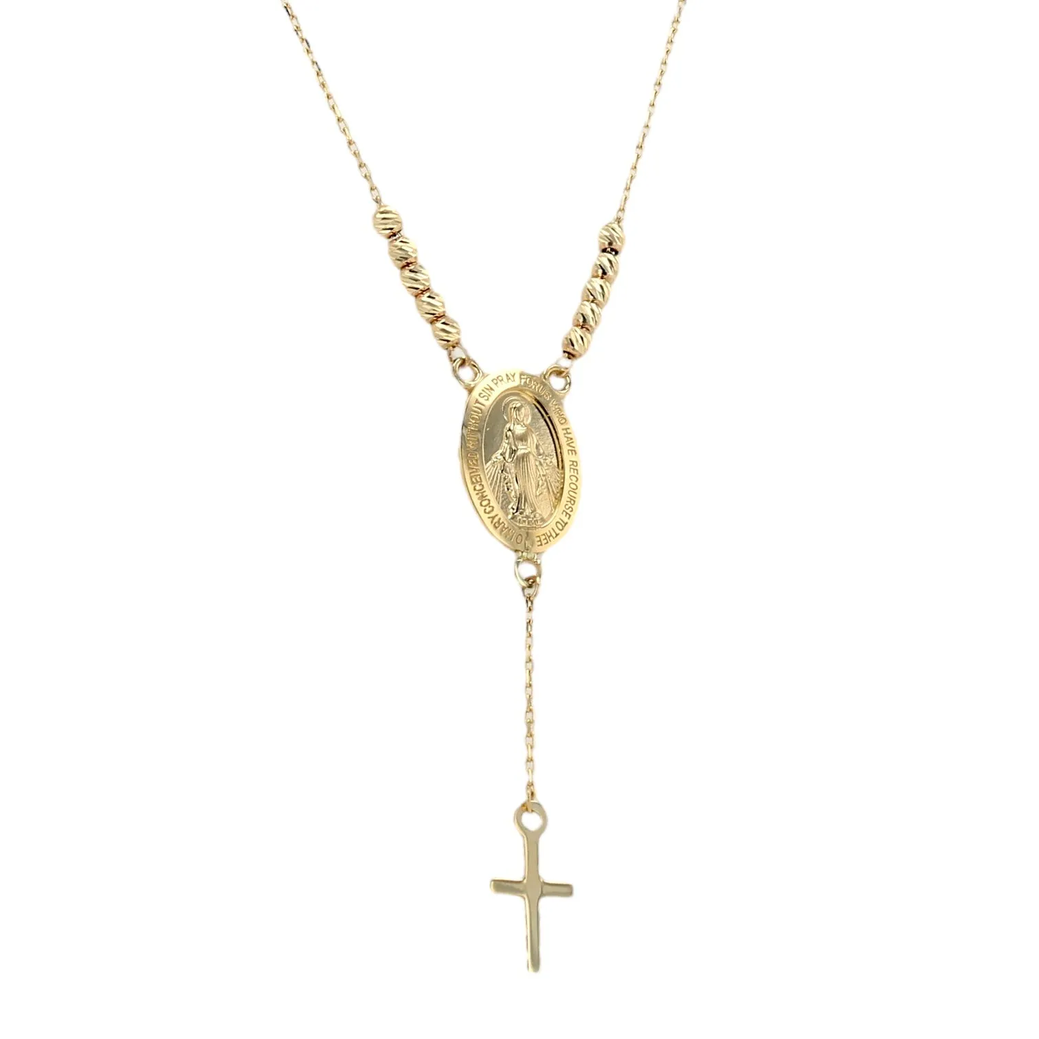 14K Yellow gold medium 2mm rosary-223756