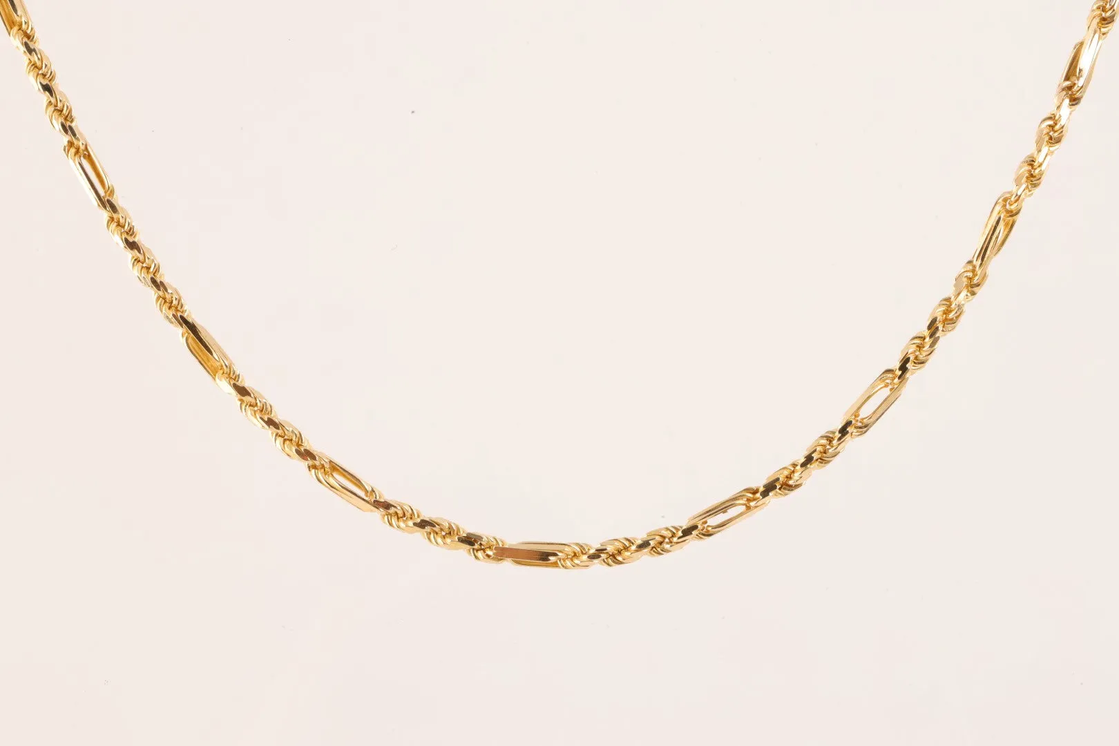 20" 14k Yellow Gold Twisted Rope Chain Necklace (18.17g.)