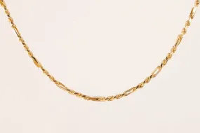 20" 14k Yellow Gold Twisted Rope Chain Necklace (18.17g.)