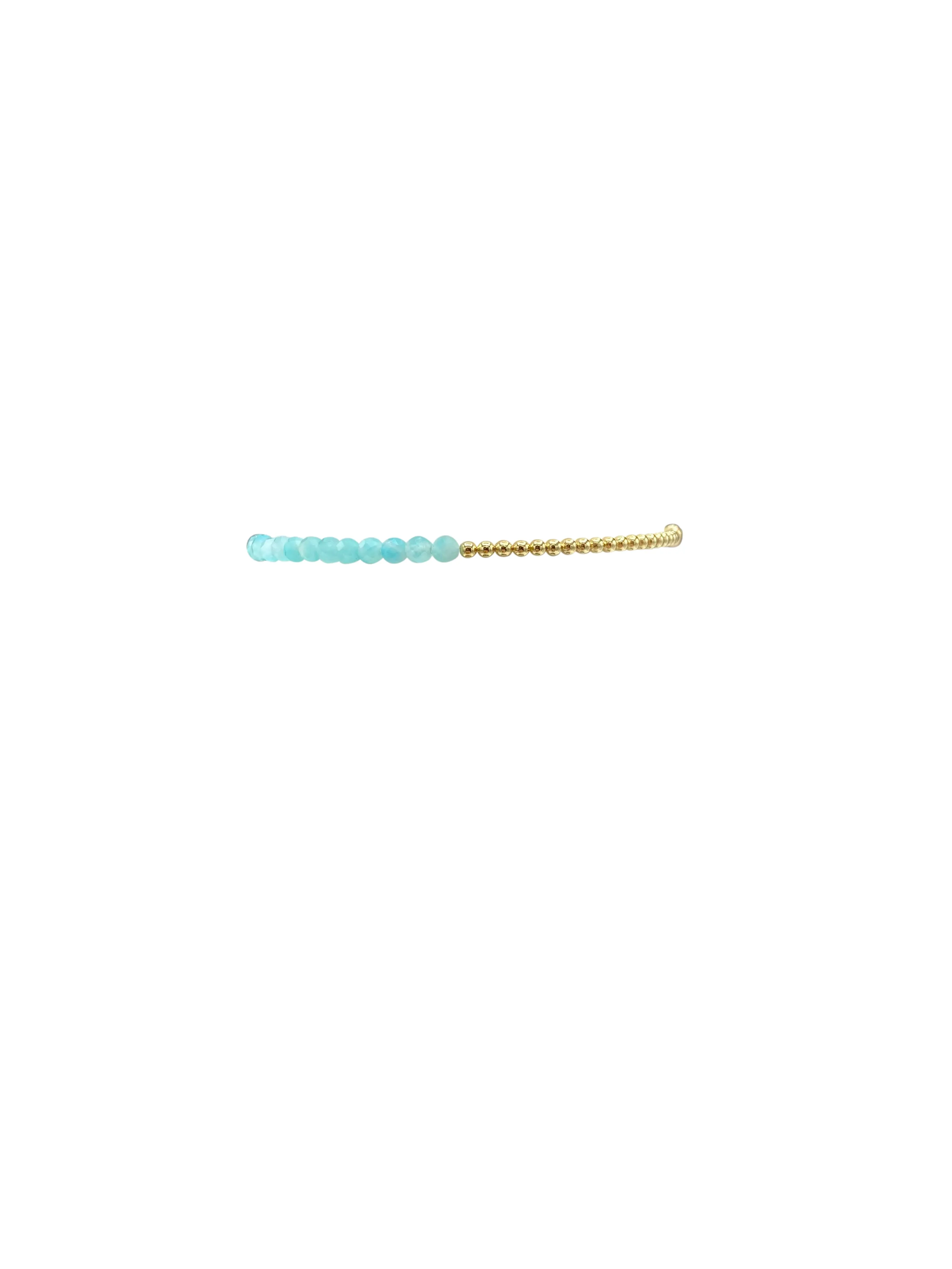 2MM Signature Bracelet with Aqua Amazonite