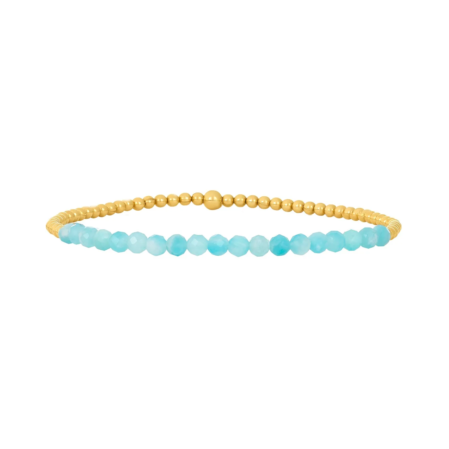 2MM Signature Bracelet with Aqua Amazonite