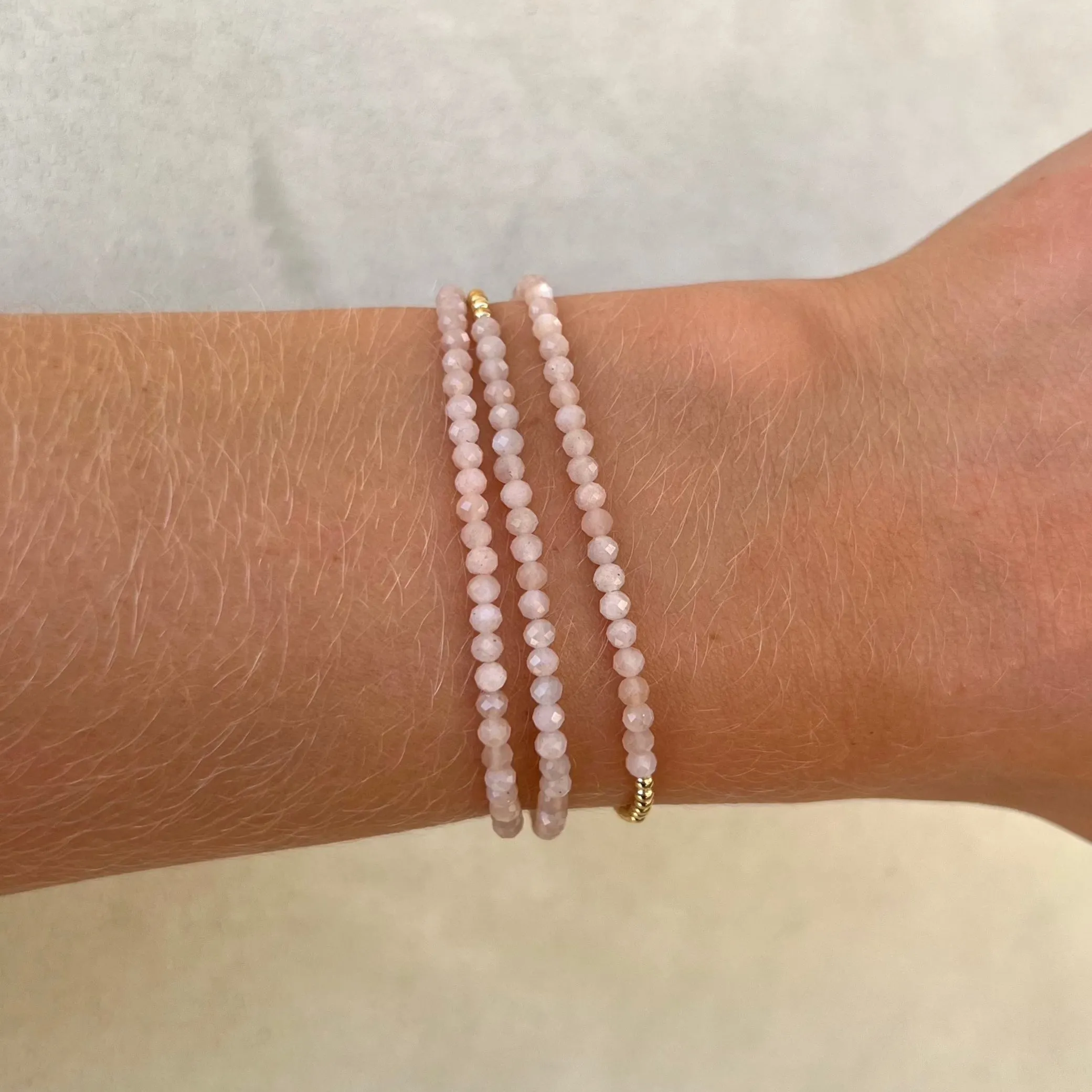 2MM Signature Bracelet with Nude Moonstone