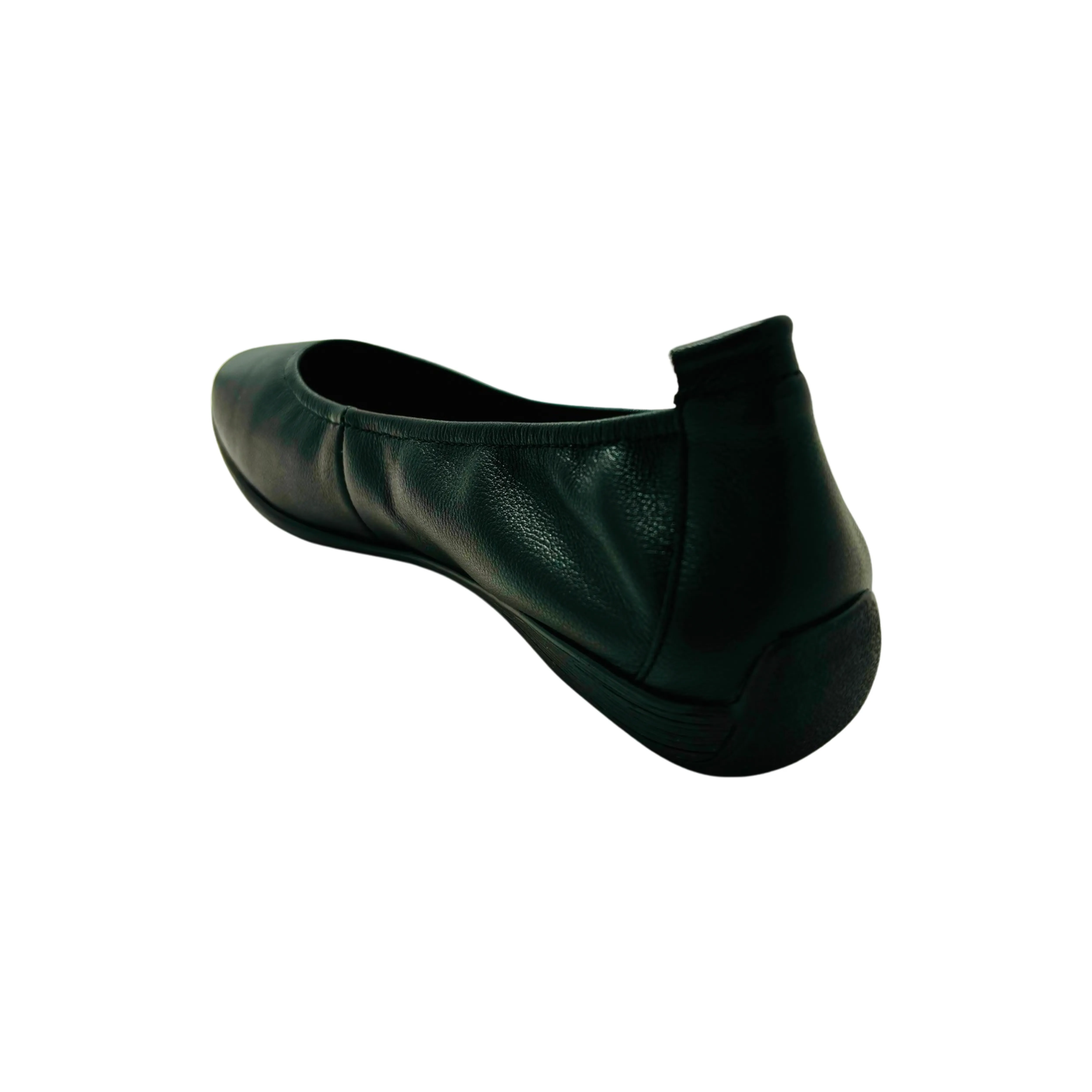 74801 Black Leather Flat