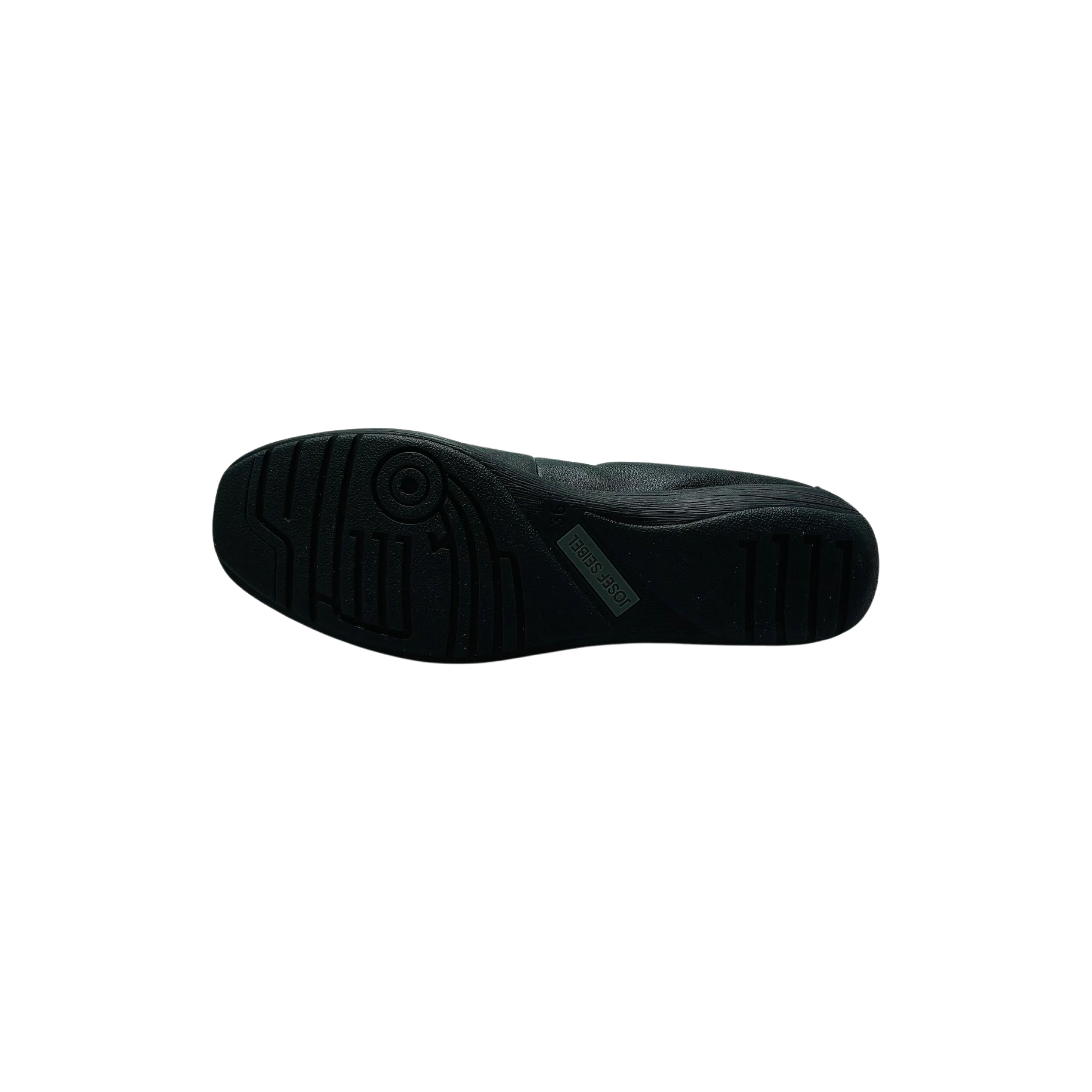 74801 Black Leather Flat