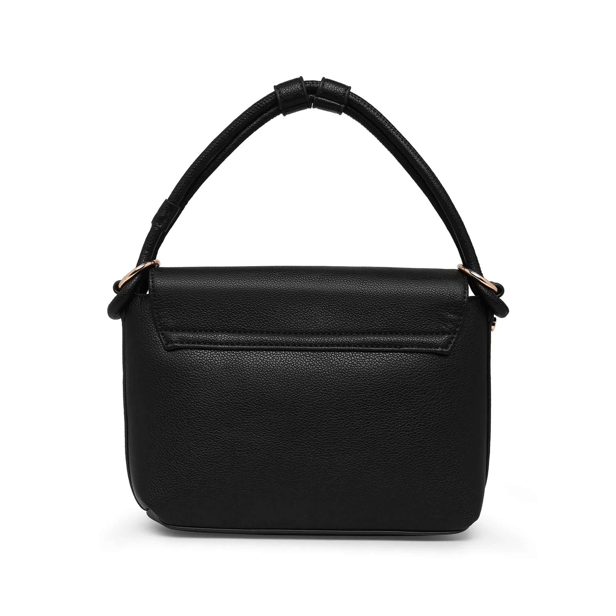 Accessorize London Women's Black Double Strap Handheld Bag