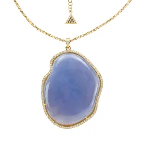 Adriana ~ Blue Chalcedony Necklace