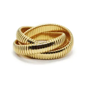 AFJ Gold Collection - Tubogas Triple Rolling Bracelet, 18k Yellow Gold