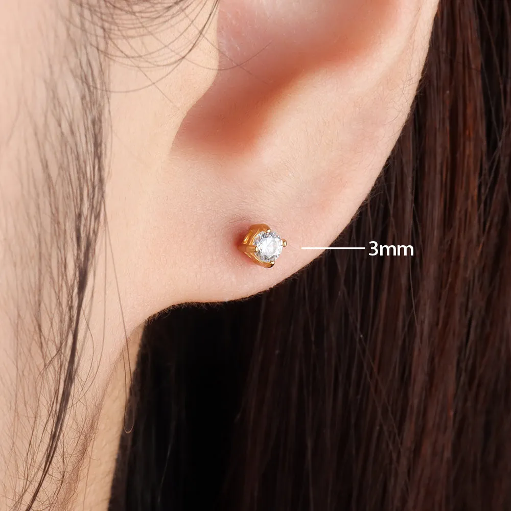 Basic Round Gemstone Studs