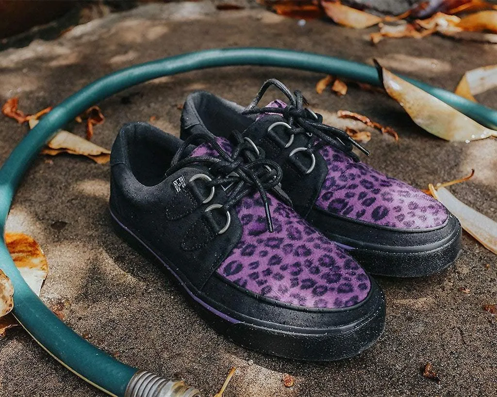 Black & Purple Leopard D-Ring Sneaker