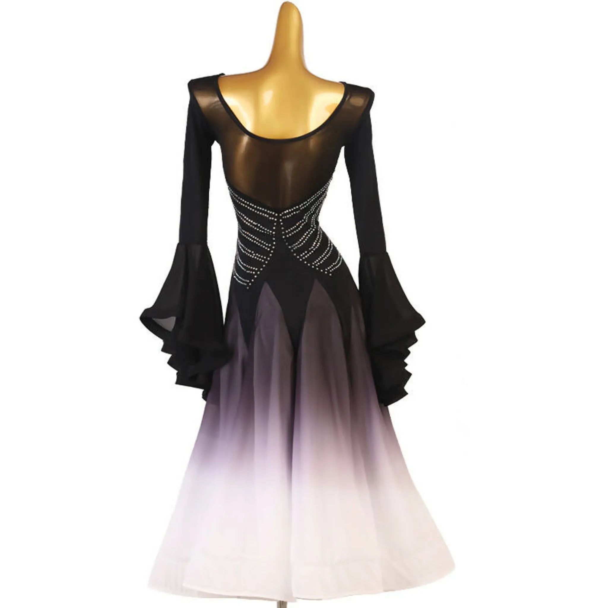 Black Gradient Ballroom Dress | MQ345