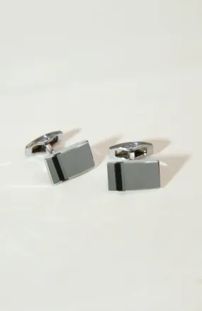 Black Silver Cufflinks