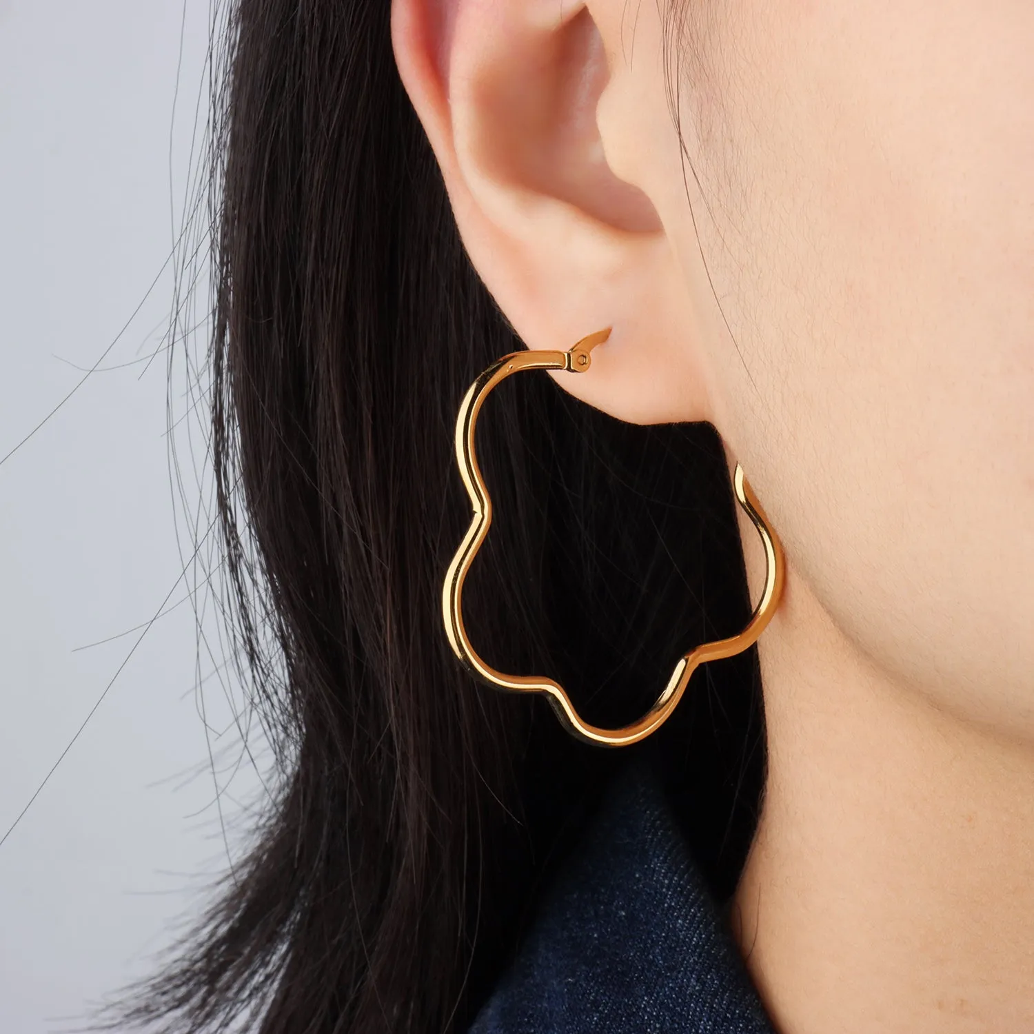 Bold Flower Hoops