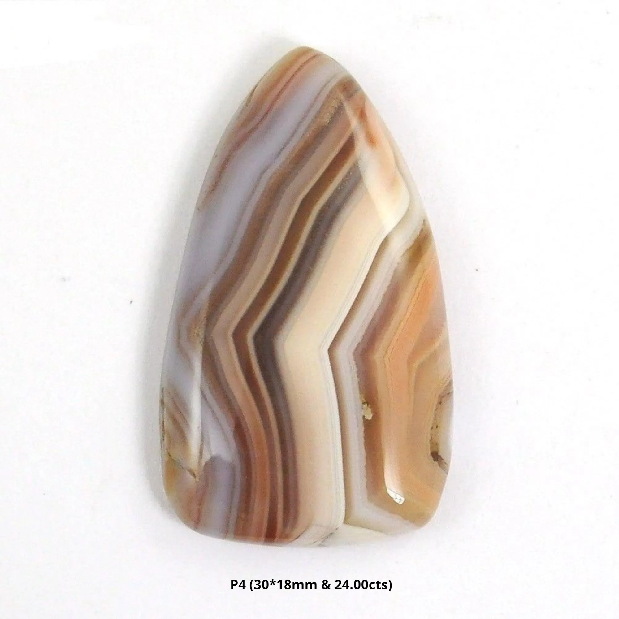 BOTSWANA AGATE Gemstone Cabochon : Natural Untreated Unheated Bi-Color Agate Uneven Shape 1pc