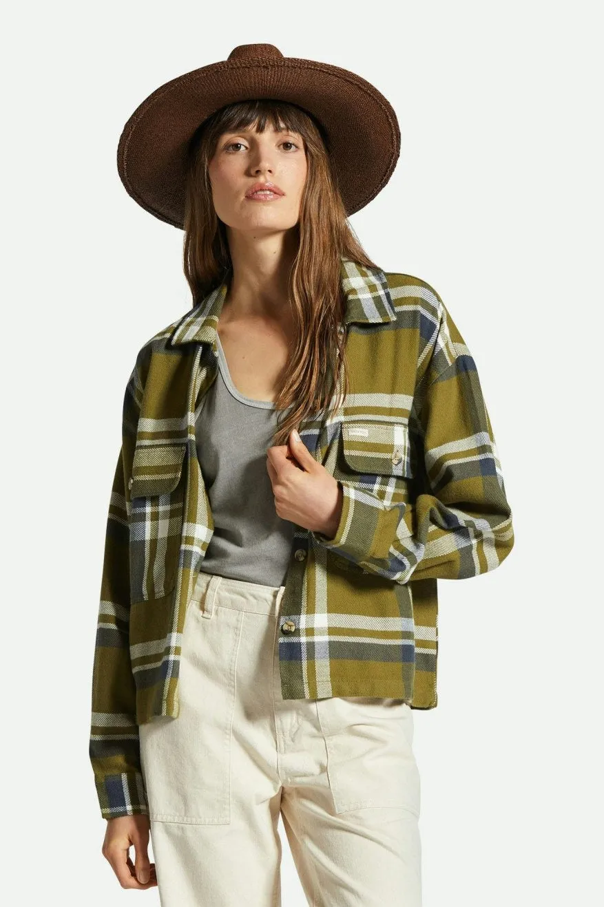 Bowery Women's Flannel - Sea Kelp/Washed Navy