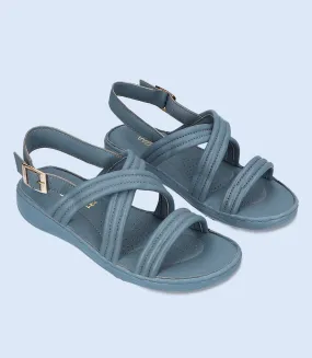 BW7201-BLUE-Women Comfort Sandal