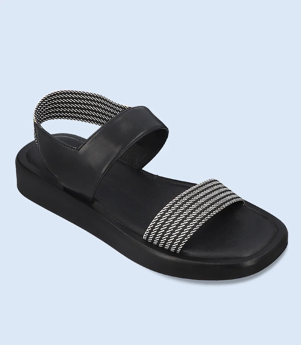 BW7349-BLACK-Women Comfort Sandal