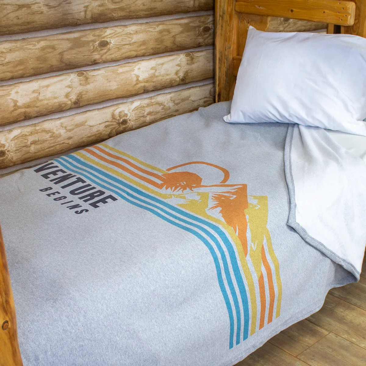 Cabin Comfort Graphic Sweatshirt Blanket