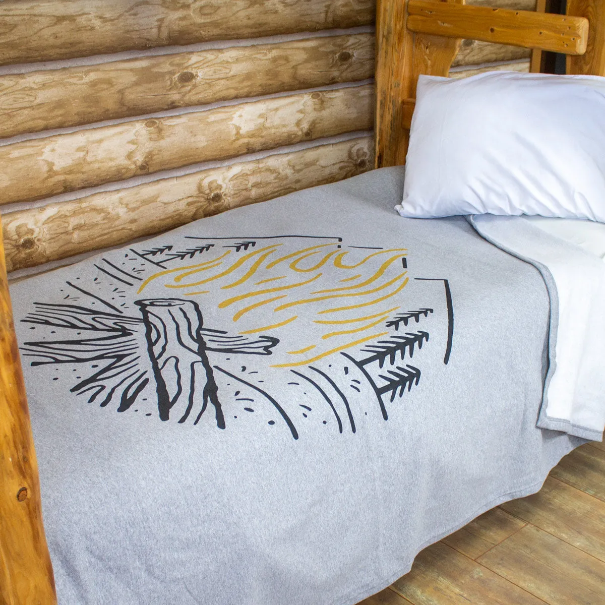 Cabin Comfort Graphic Sweatshirt Blanket