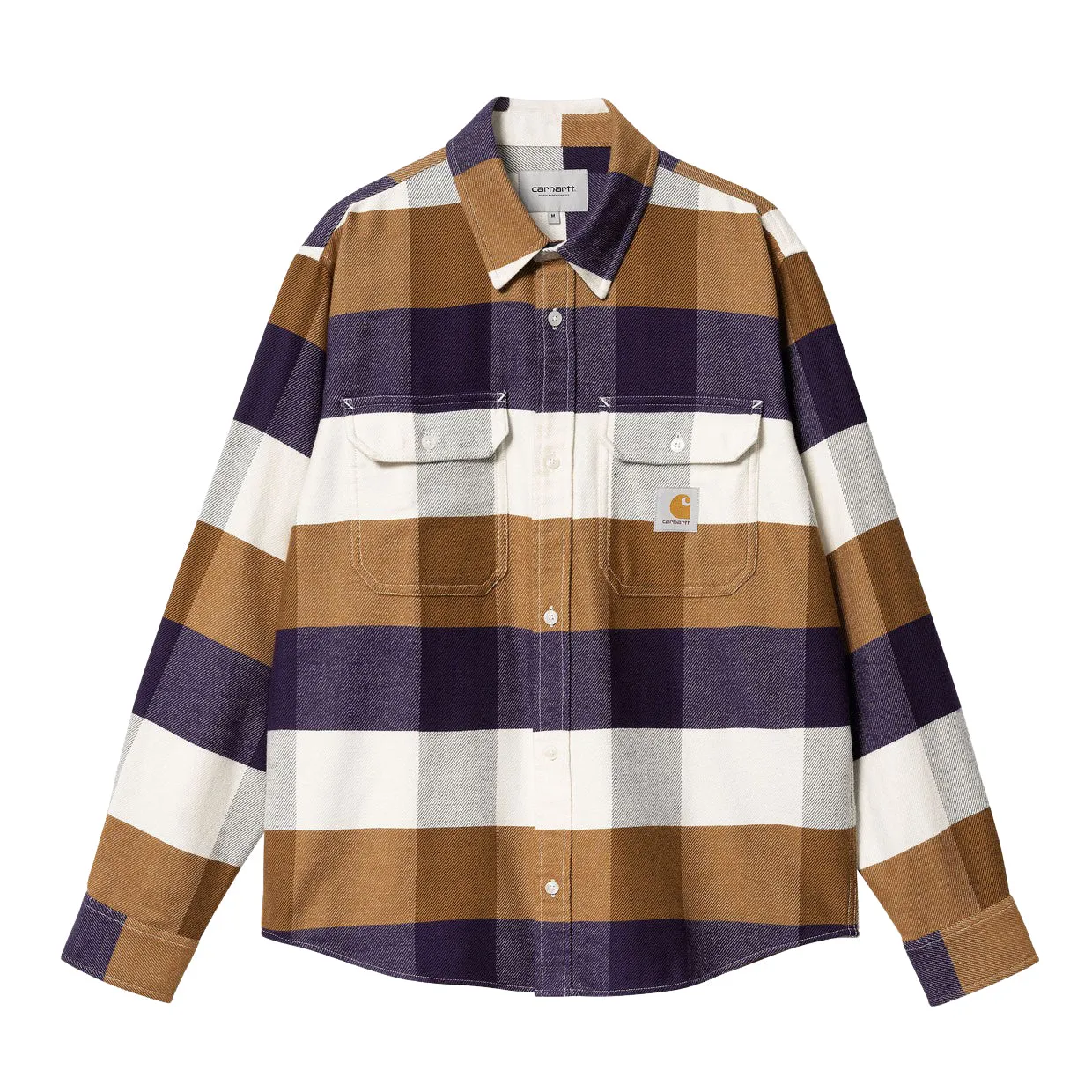 Camicia Uomo Carhartt WIP L/S Lyman Viola / Marrone