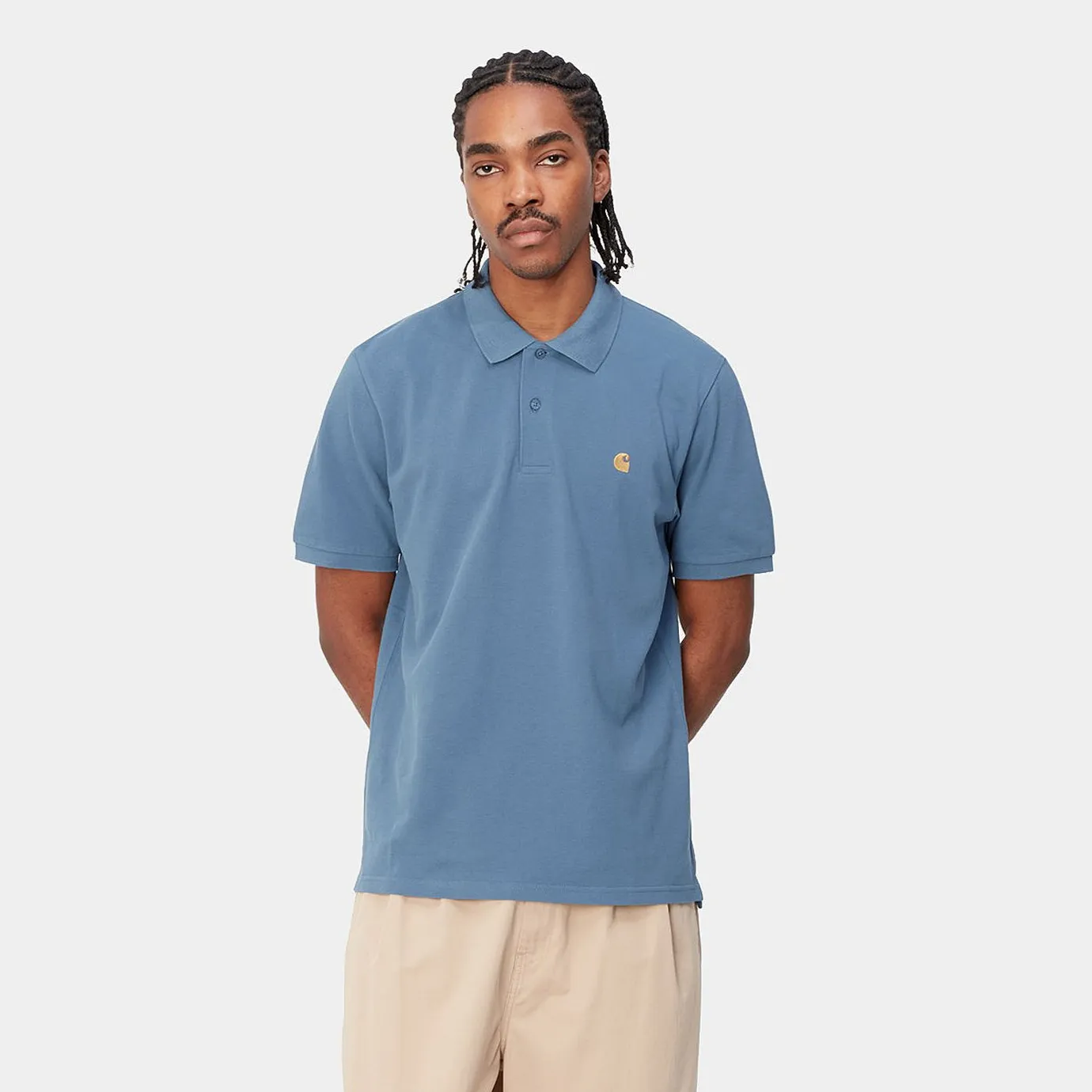 Carhartt SS Chase Pique Polo charm blue