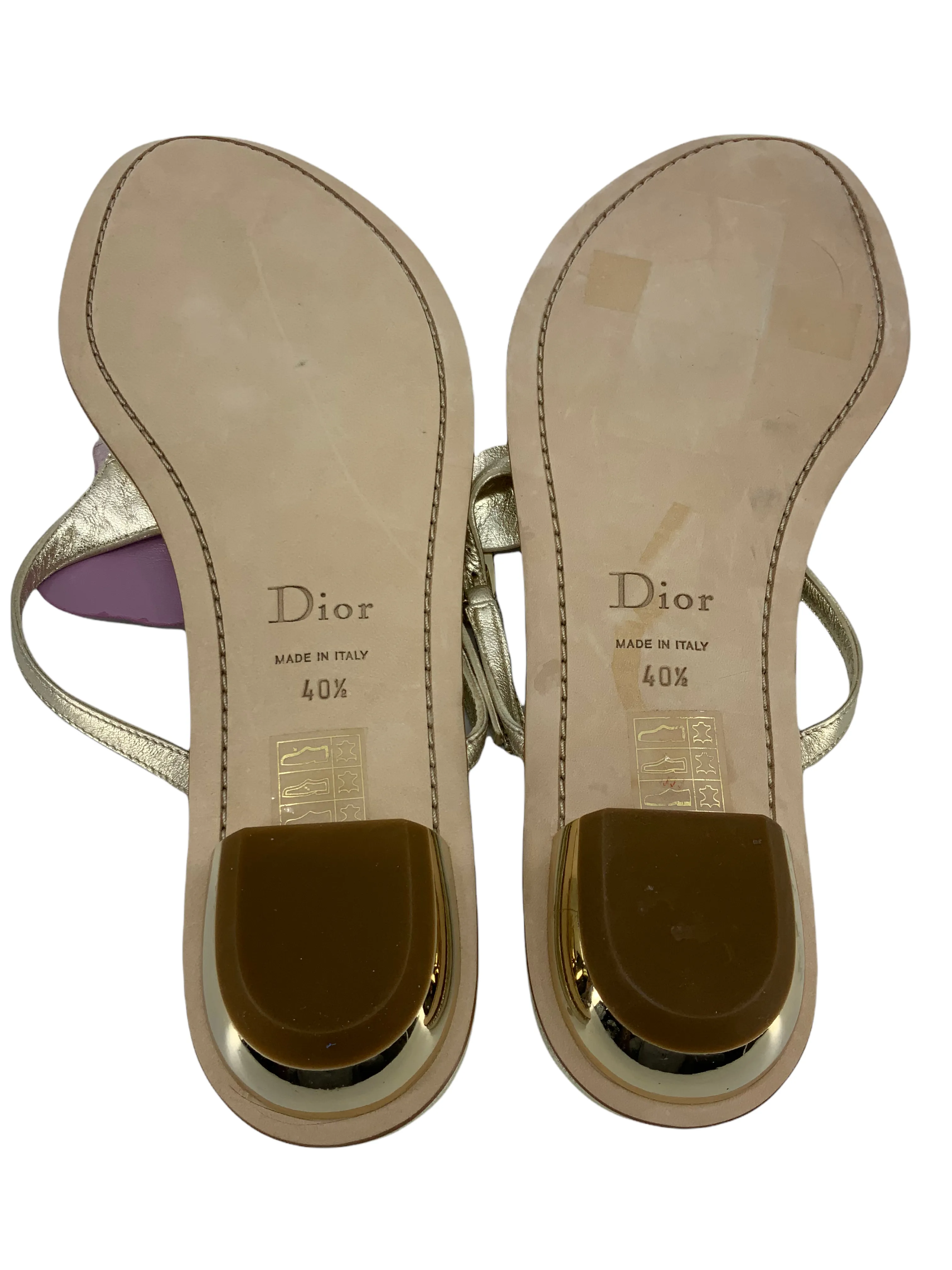 Christian Dior Pensee Flower Thong Sandals Size 10.5