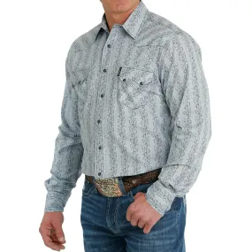 Cinch Men's Vine Stripe Print Snap Shirt