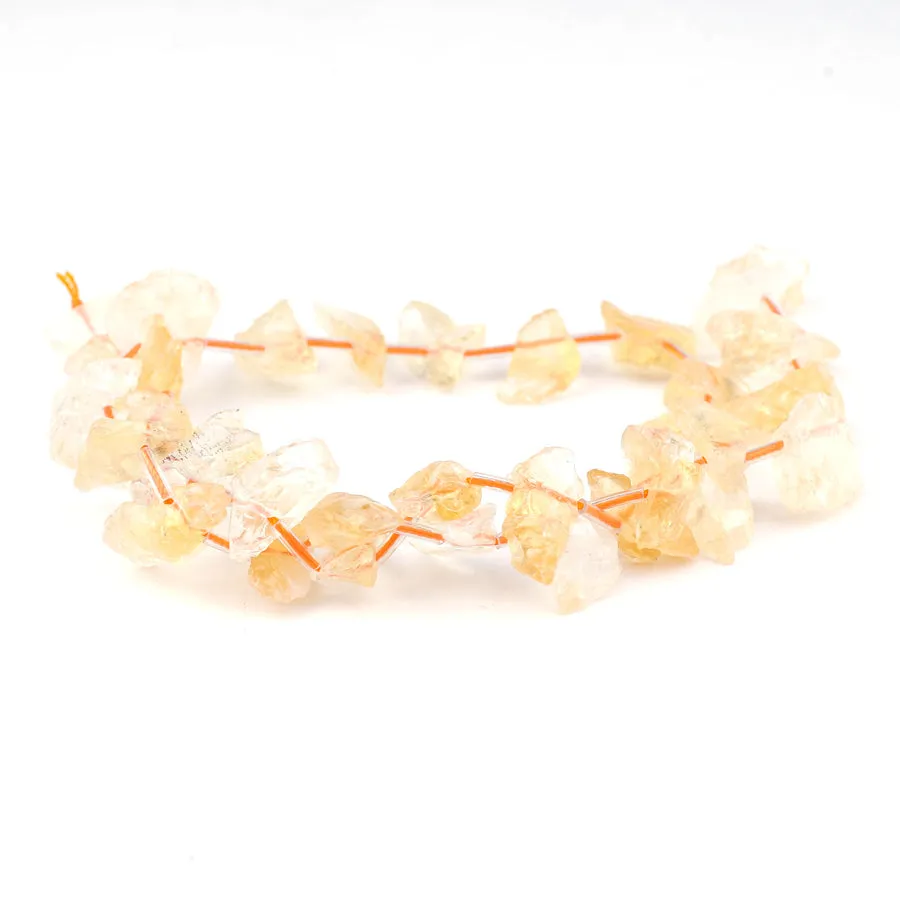 Citrine 12-20mm Nugget Rough, Top Drill - 15-16 Inch