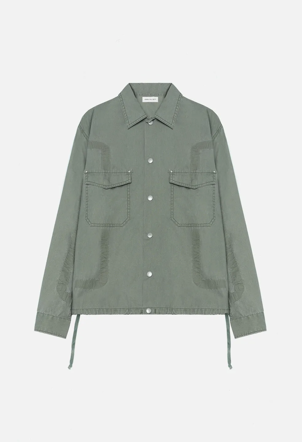 Cotton Poplin Frame II Snap Overshirt / Olive