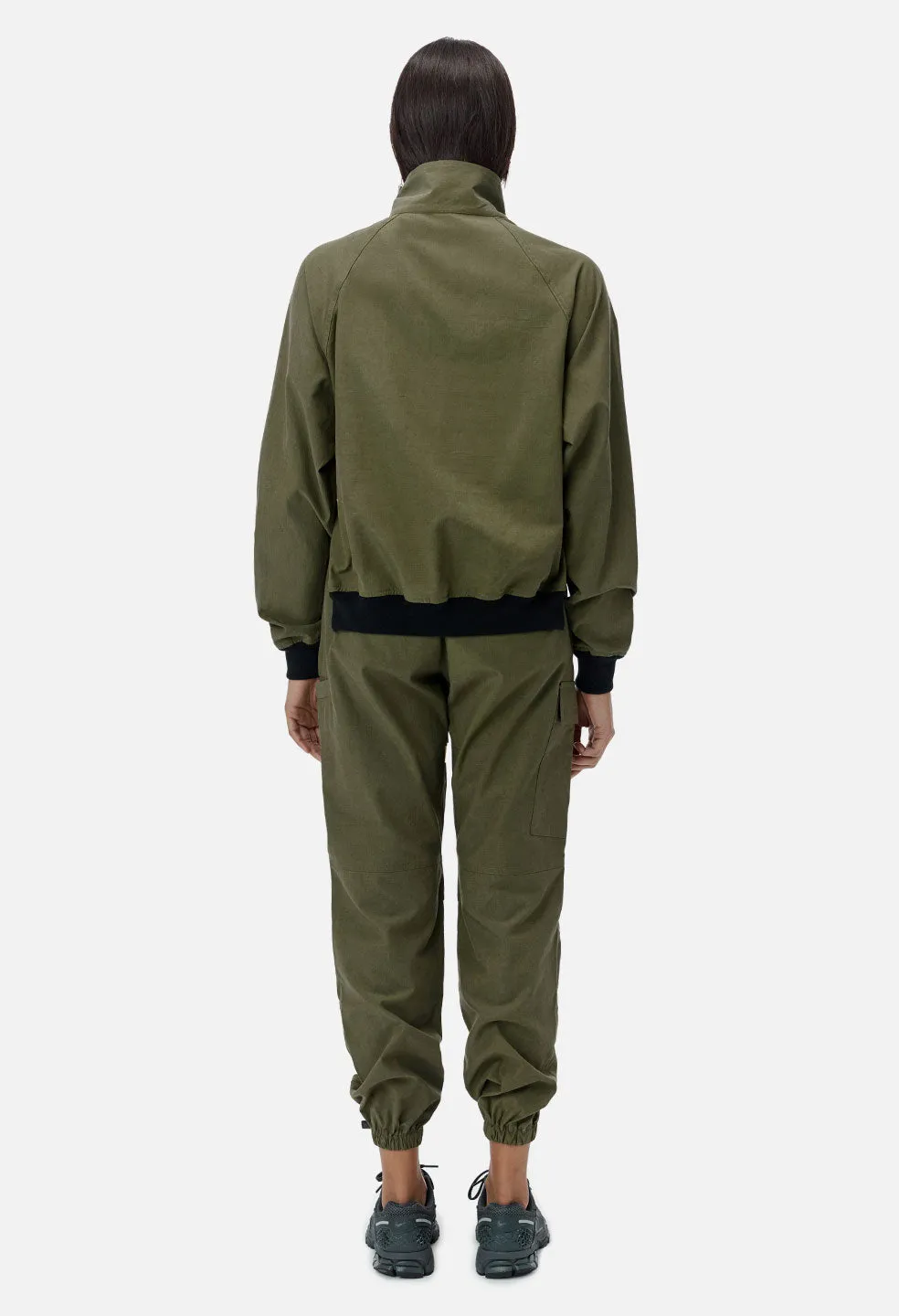 Cotton Sail Half Zip Pullover / Olive