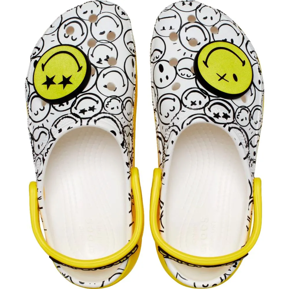 CROCS CLASSIC PLATFORM 2022 SMILEY CLOG WOMEN'S-YELLOW