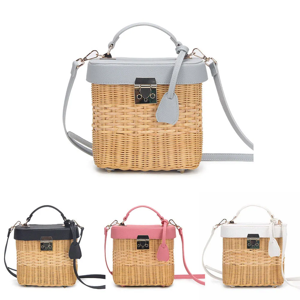 Crossbody Rattan Box