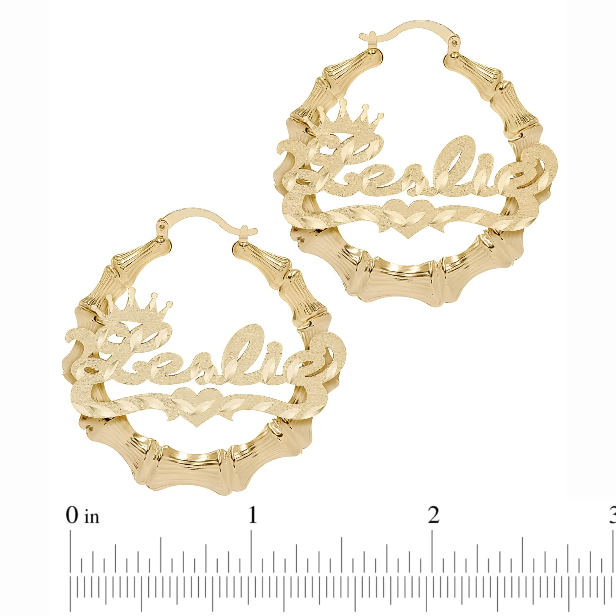 Crown Name Bamboo Earrings