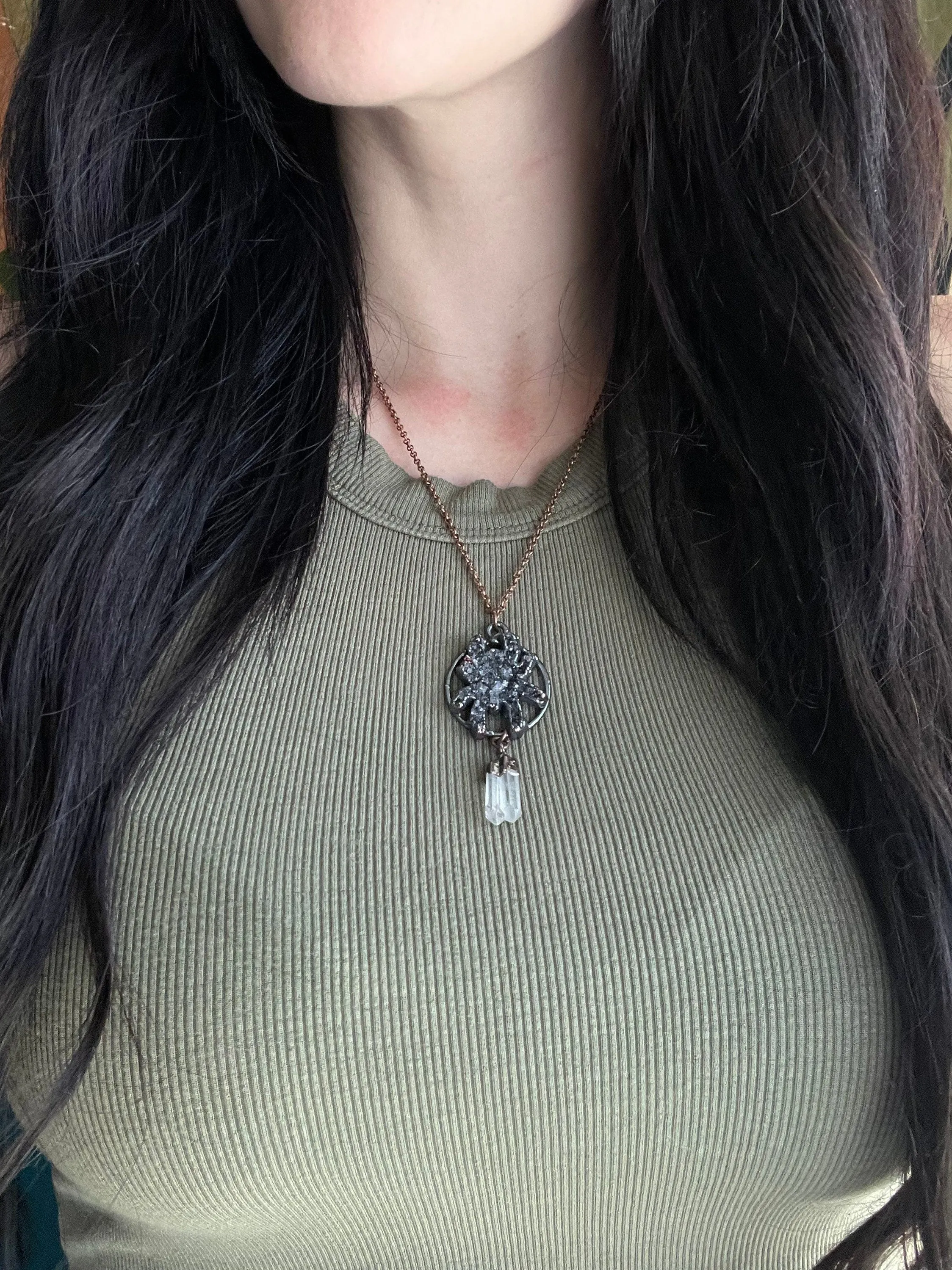 Crystal Spider Necklace