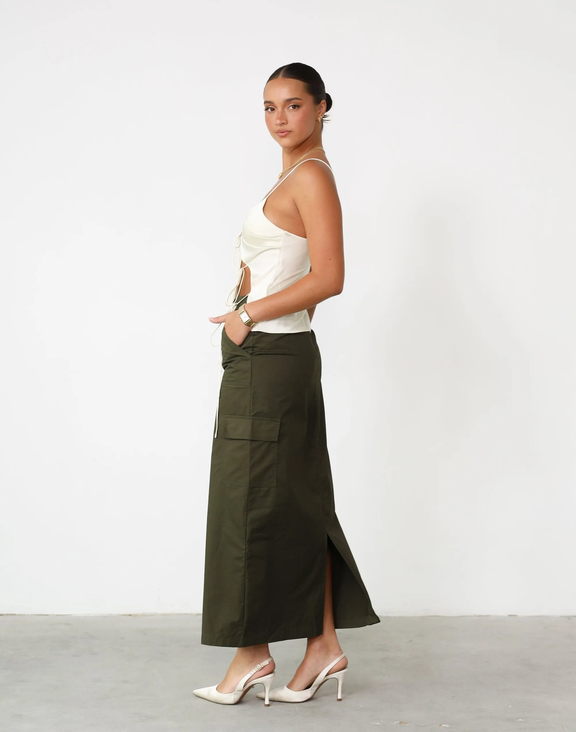 Deena Maxi Skirt (Burnt Olive)