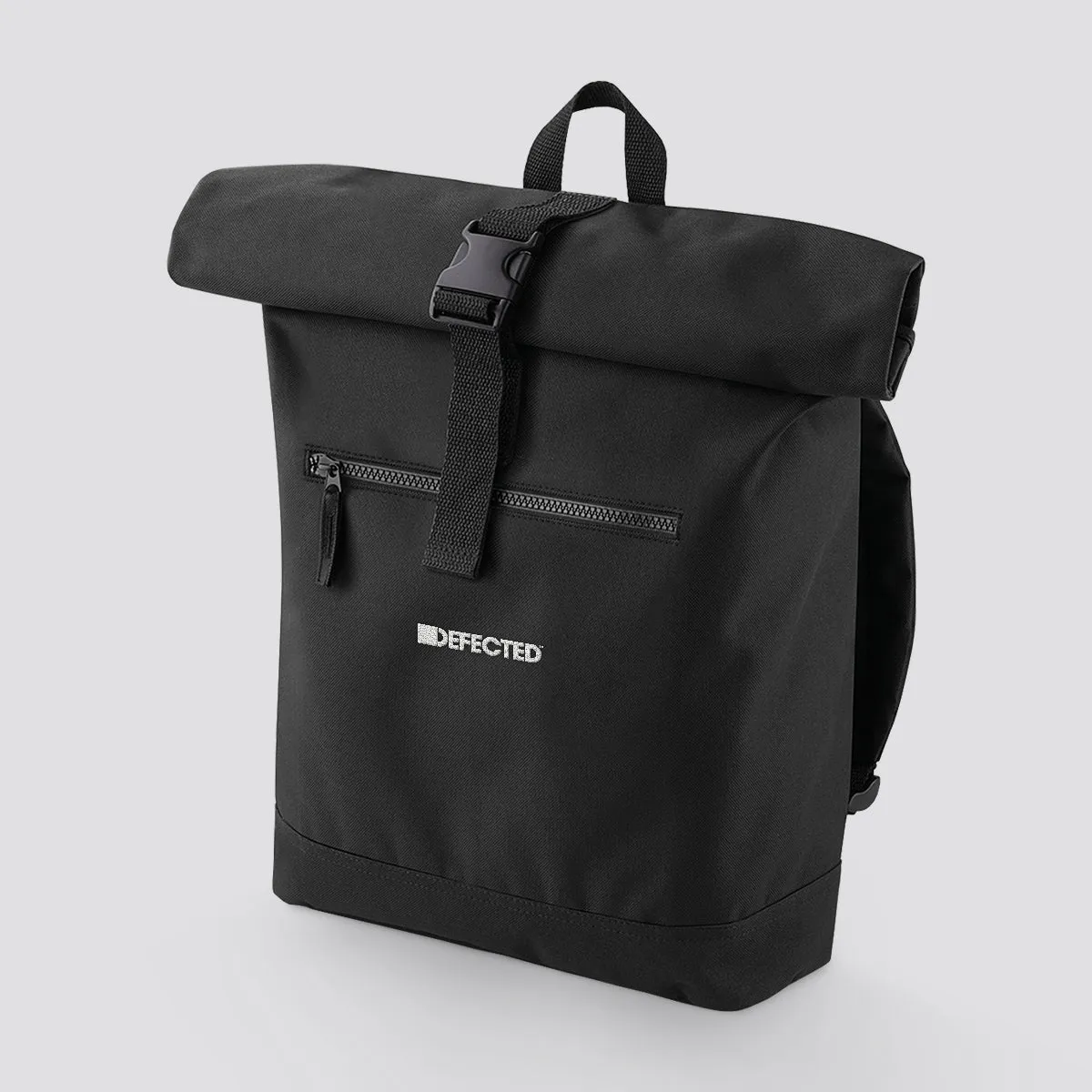 Defected Embroidered Logo Roll-Top Backpack