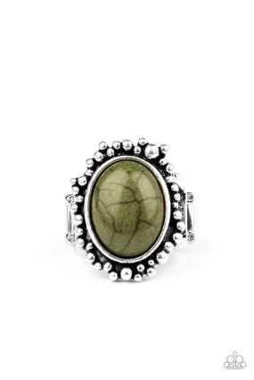 Desert Mine Green Stone Ring - Paparazzi Accessories