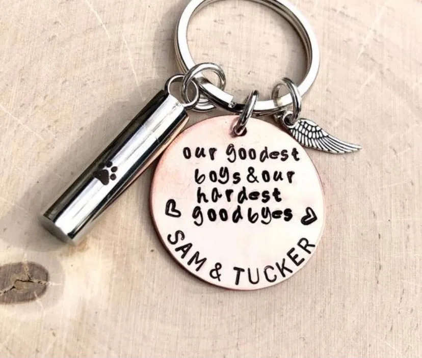 Dog Memorial, Dog Urn Keychain