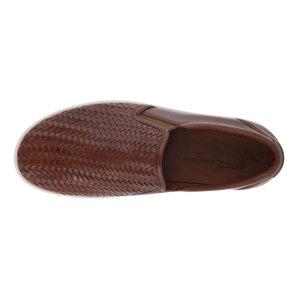 Ecco Women's Soft 7 Woven Slip-On - Cognac