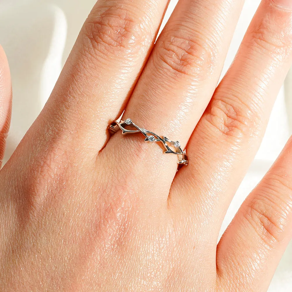 Eternity Twig Moissanite Wedding Band