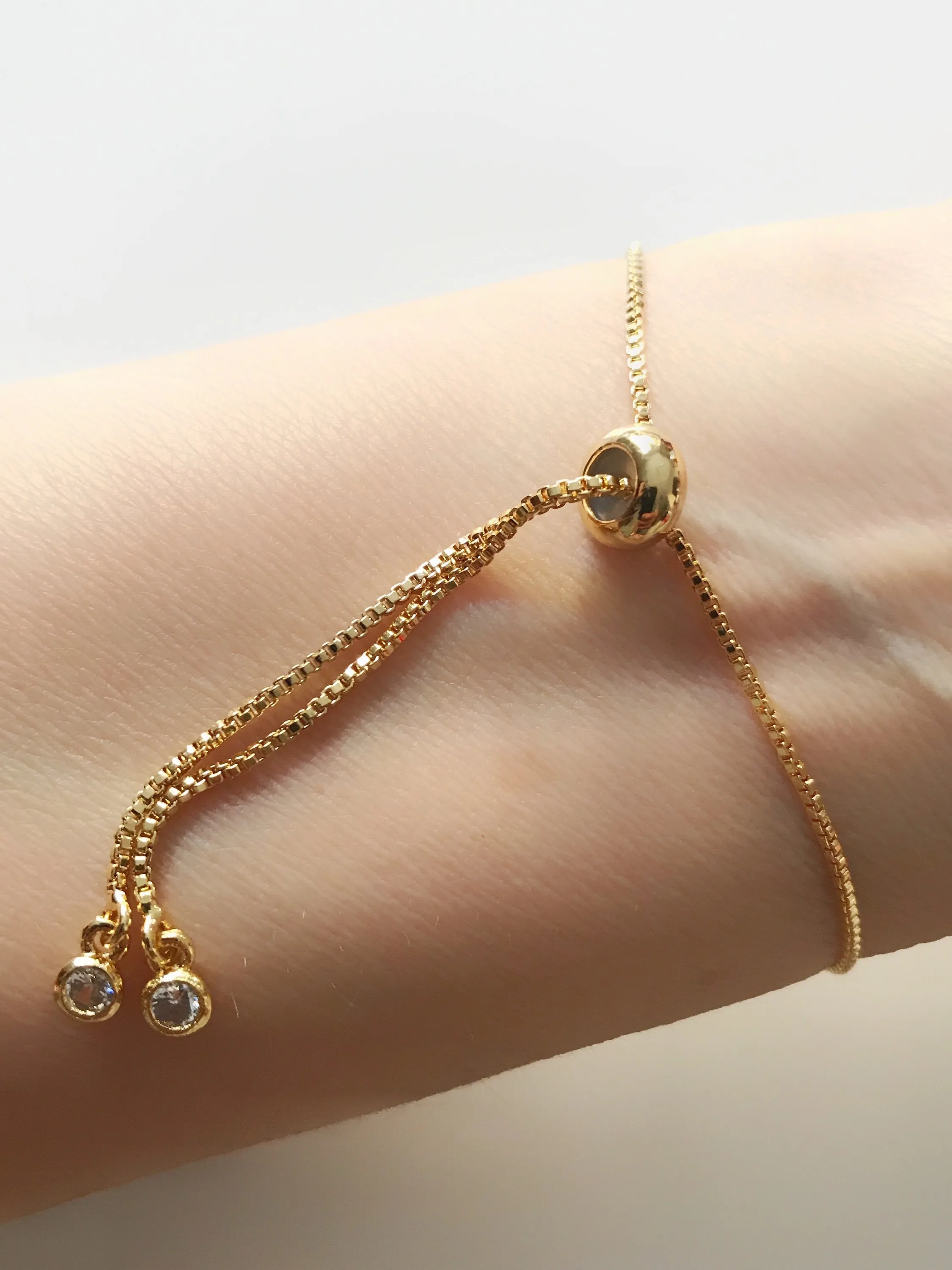 Evil Eye Gold Chain Bolo Bracelet