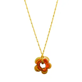 Fleur Necklace - Orange & Yellow