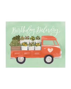 Flower Truck Birthday Card