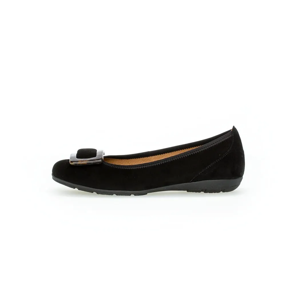 Gabor Women's 54.164.37 Buckle Ballet Flat - Black