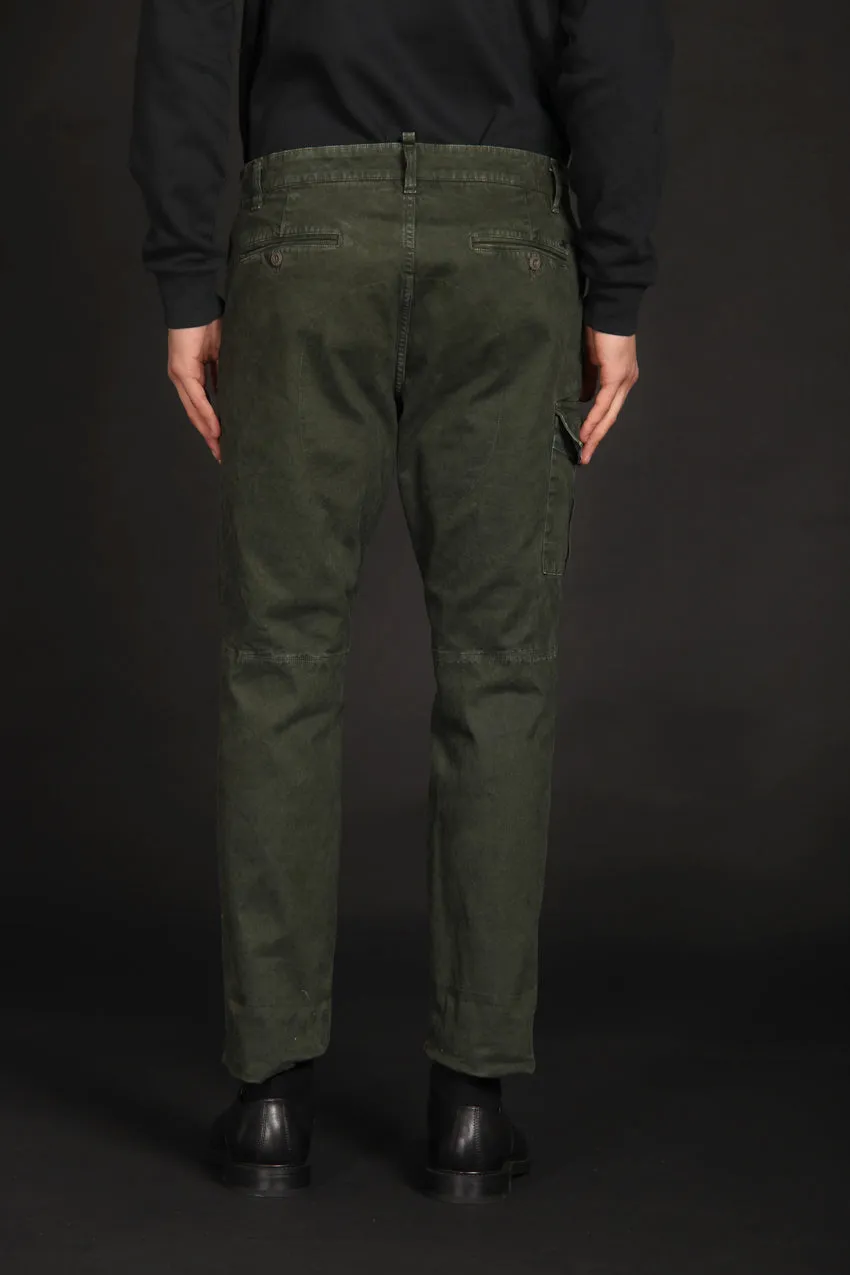 George Coolpocket men's cargo pants in gabardine Logo Limited Edition carrot fit  ①