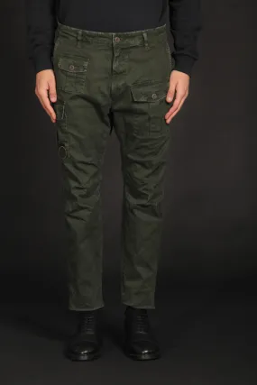 George Coolpocket men's cargo pants in gabardine Logo Limited Edition carrot fit  ①