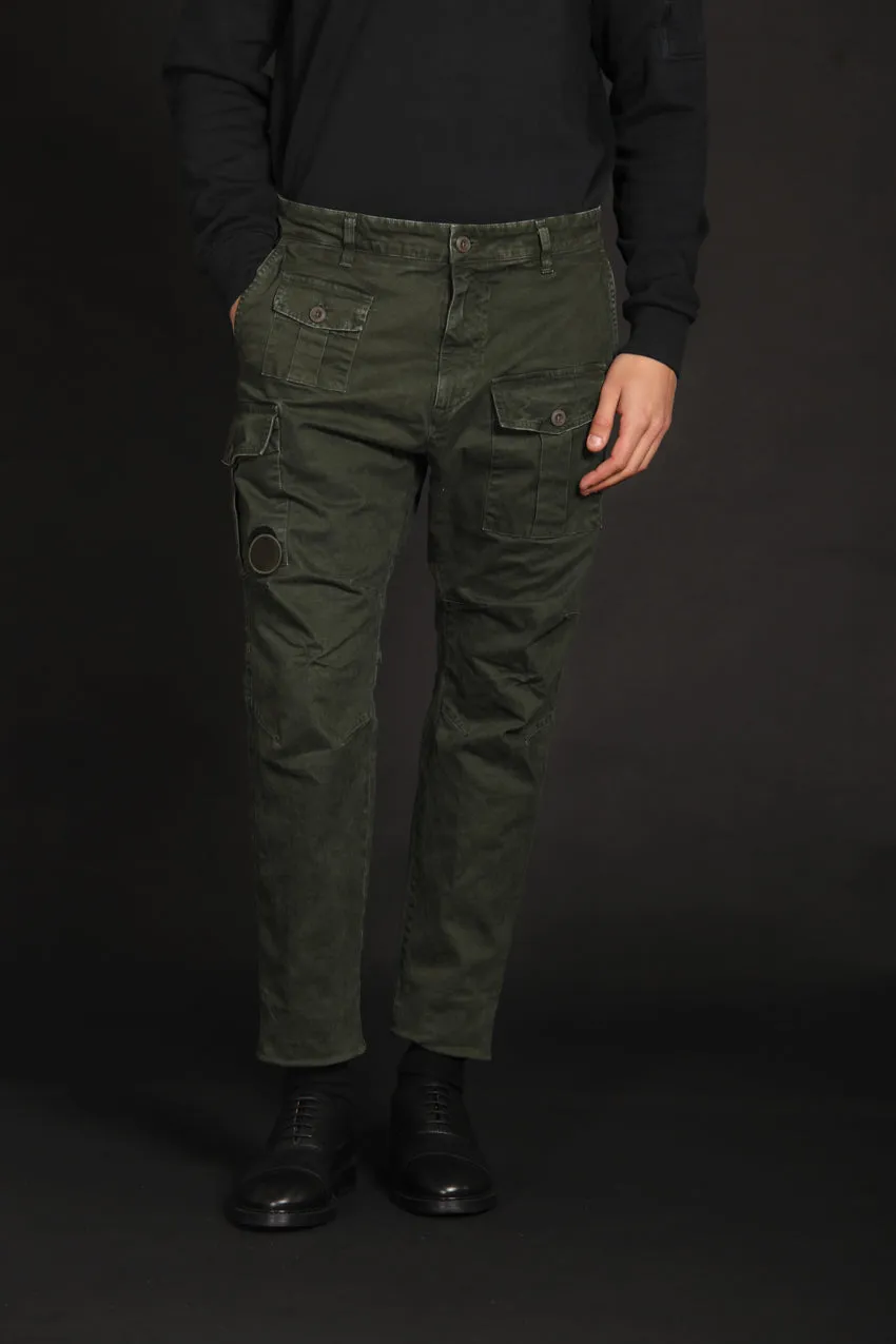 George Coolpocket men's cargo pants in gabardine Logo Limited Edition carrot fit  ①